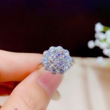1 carat zircon imitation moissanite open ring for women's jewelry