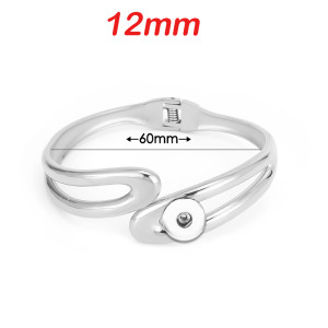 12MM 20MM  Snaps button bangle  Irregular Twisted Thread Simple Open Bracelet