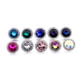 20MM design snap button metal  rhinestone multicolor