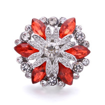 20MM design snap button metal  rhinestone multicolor flower four-leaf clover