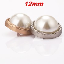 12MM Pearl flower  rhinestones  metal  snap buttons