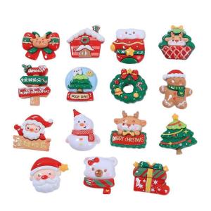 Christmas Deer Santa DIY Resin 20MM snap button