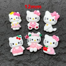New Cute Cartoon KT Cat Resin DIY 12mm snap button