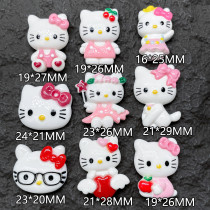 New Cute Cartoon KT Cat Resin DIY 12mm snap button
