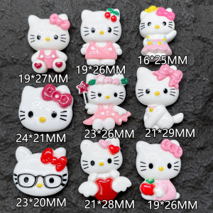 New Cute Cartoon KT Cat Resin DIY 12mm snap button