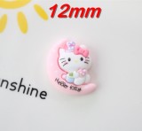 Little Cat Cartoon DIY  resin 12mm snap button