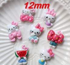 Little Cat Cartoon DIY  resin 12mm snap button