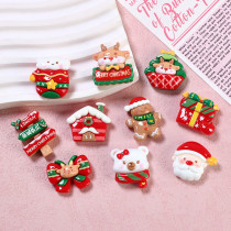 Christmas Deer Santa DIY Resin 20MM snap button