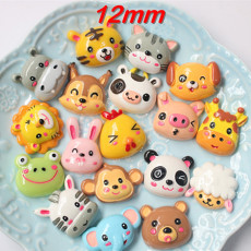 Cartoon animals, cat,dog,teddy bears, elephants, tigers, resin 12mm snap button