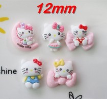Little Cat Cartoon DIY  resin 12mm snap button