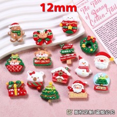 12MM snap button Christmas Deer Santa DIY Resin