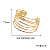 20MM SNAP BUTTON Bangle Wide geometric line stainless steel bracelet for women