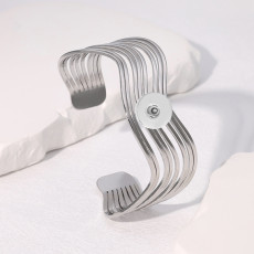 20MM SNAP BUTTON Line stainless steel bracelet for women