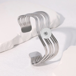 20MM SNAP BUTTON Line stainless steel bracelet for women