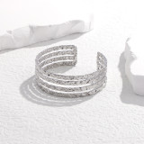 Irregular opening stainless steel bracelet 20MM SNAP BUTTON