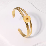 20MM SNAP BUTTON Bangle Stainless steel bracelet for women