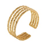 Irregular opening stainless steel bracelet 20MM SNAP BUTTON