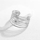 20MM SNAP BUTTON Bangle Wide geometric line stainless steel bracelet for women
