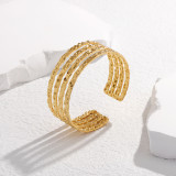 Irregular opening stainless steel bracelet 20MM SNAP BUTTON