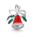 Christmas 20mm snap button Alloy  rhinestone