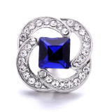 four-leaf clover  20mm snap button Alloy  rhinestone