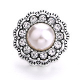 20mm snap button Alloy  rhinestone acrylic