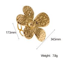 Flower ring with stainless steel ring opening