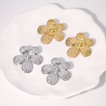 Cute stainless steel flower earrings for women