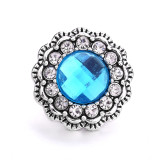 20mm snap button Alloy  rhinestone acrylic