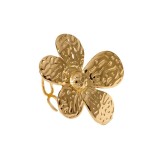 Flower ring with stainless steel ring opening