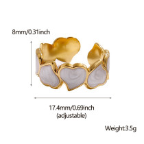 Stainless steel drip oil opening ring, female heart