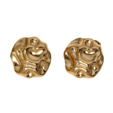 Irregular wrinkles in European and American stainless steel earrings