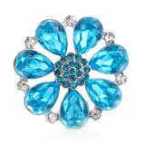 Flower 20mm snap button Alloy  rhinestone