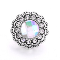20mm snap button Alloy  rhinestone acrylic