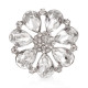 Flower 20mm snap button Alloy  rhinestone