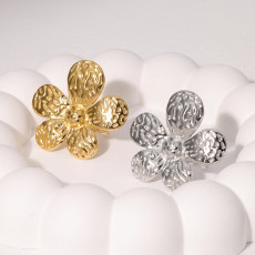Flower ring with stainless steel ring opening