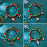 Christmas Bracelet Santa Claus Snowflake Bracelet Drip Oil Lobster Buckle Adjustable
