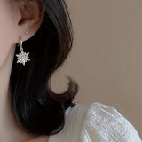 Popular zircon Snowflake Christmas Earrings