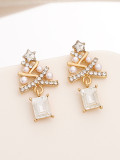 rhinestone Christmas Tree Earrings for Women's Christmas Earrings