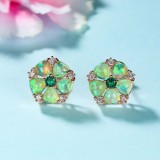 Australian Treasure Flower Ear Nails rhinestone