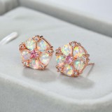 Australian Treasure Flower Ear Nails rhinestone