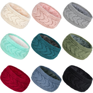 Winter velvet hair accessories, yarn knitted headband, warm sports headband