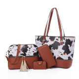 New Women's Bag Fashion Large Capacity Handheld Bun Mother Bag Four Piece Set Single Shoulder Crossbody Bag Wholesale