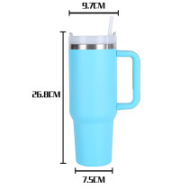 New 1200ML 40oz handle car 304 double-layer insulated large capacity outdoor water cup