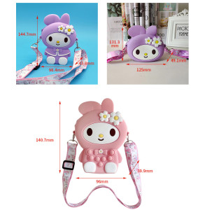 Cute Melody Rabbit Silicone Bag Children's Diagonal Cross Bag