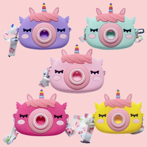 Cute animal camera bag, children's bag, coin purse, cartoon silicone diagonal cross bag