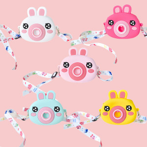 Cute animal camera bag, children's bag, coin purse, cartoon silicone diagonal cross bag