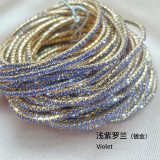 10pcs/ lot 2mm Rhinestones Sparkling Elastic Bracelet gold-plated