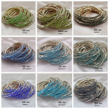 10pcs/ lot 2mm Rhinestones Sparkling Elastic Bracelet gold-plated