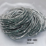 10pcs/ lot 2mm Rhinestones Sparkling Elastic Bracelet silver-plated